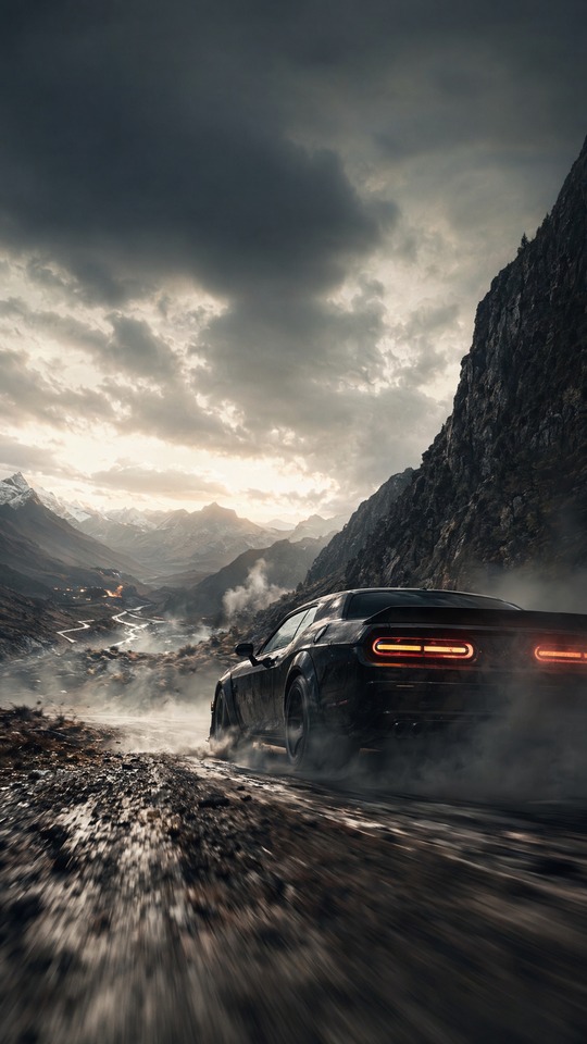 The Furious Car Drift Mountain - 4K Wallpaper