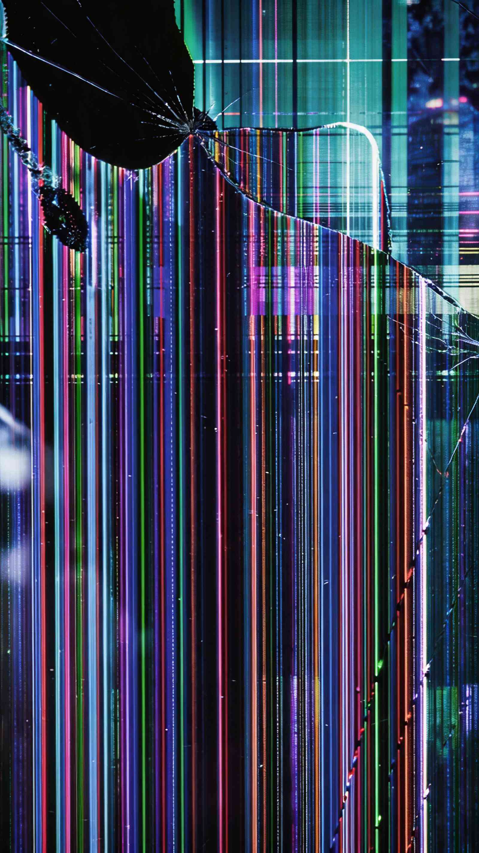 Broken Screen Glitch Wallpaper 4K