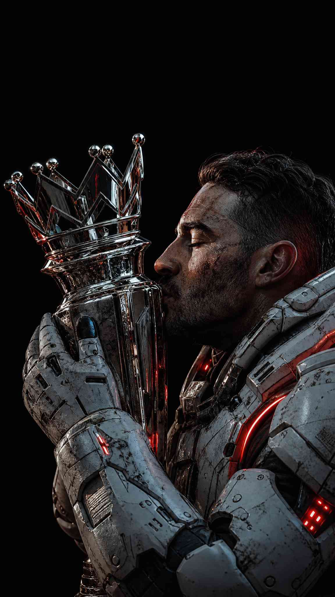 Sci-Fi Soldier Champion - 4K Phone Wallpaper