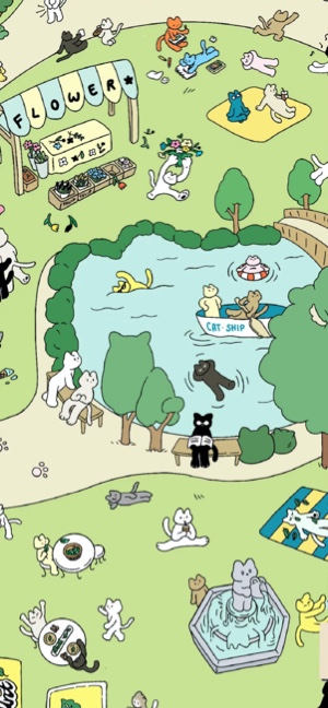 ゆるい猫の公園 - 4K壁紙・待ち受け