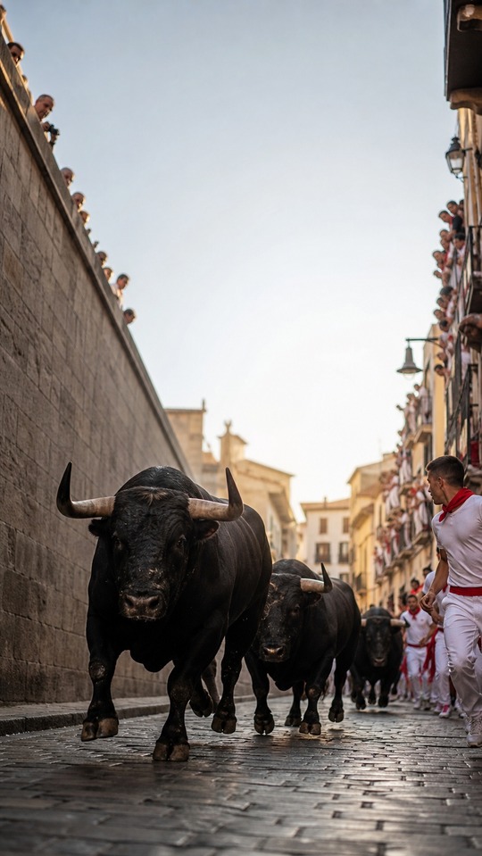 Encierro San Fermin Hoy - 4K Bull Run Wallpaper