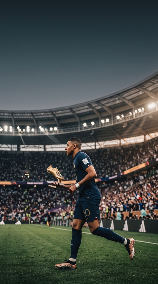 Golden Boot Race: Kylian Mbappé - 4K Mobile Wallpaper