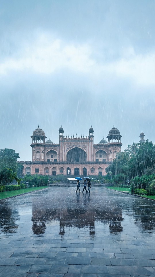 Regen in Lucknow - 4K Handy Wallpaper