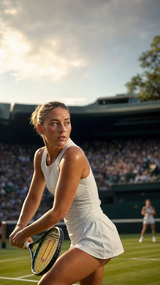 Marta Kostyuk Wimbledon 2024 - 4K Phone Wallpaper