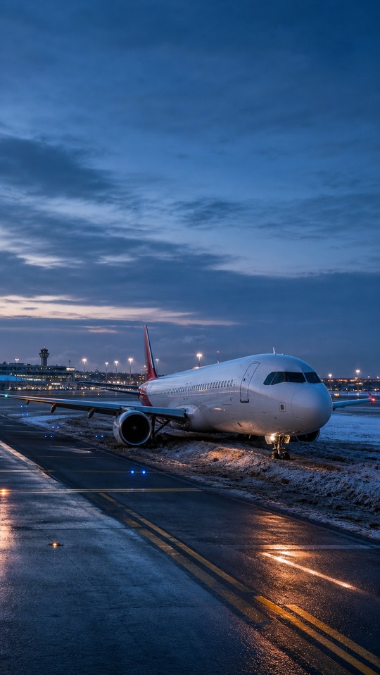 Airplane Taxiway Excursion Cinematic - 4K Wallpaper