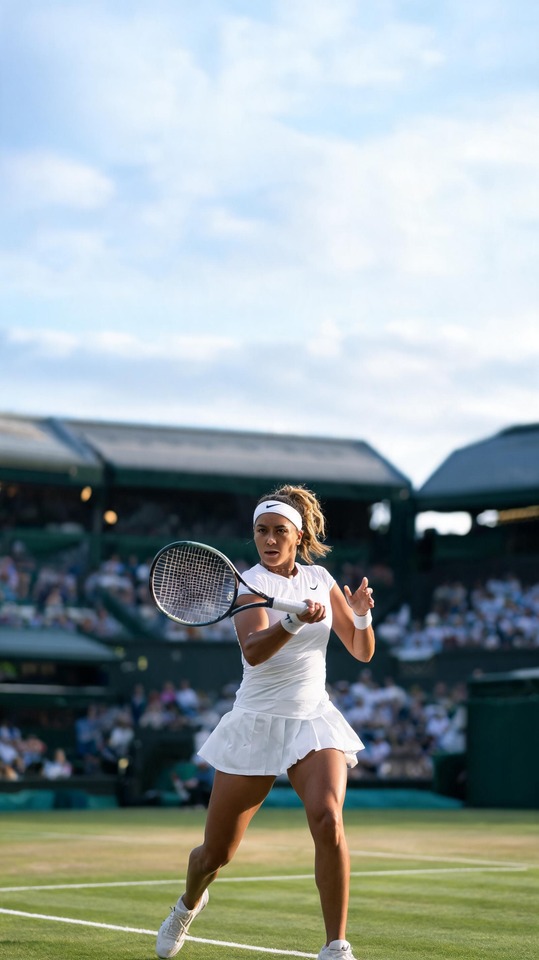 Madison Keys Wimbledon Action - 4K Phone Wallpaper