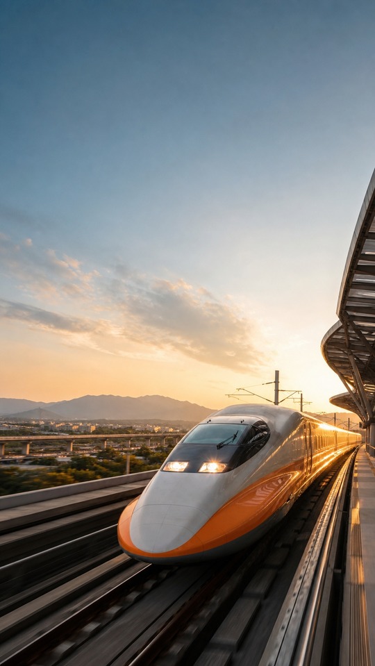Train à Grande Vitesse de Taïwan (THSR) - Arrière-plan 4K