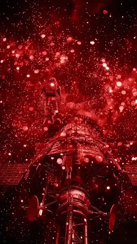 Astronauta Espacio Rojo - Fondo en Movimiento