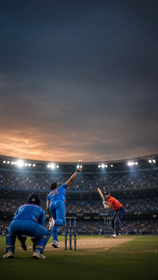 England vs Indien Cricket T20 - 4K Hintergrundbild