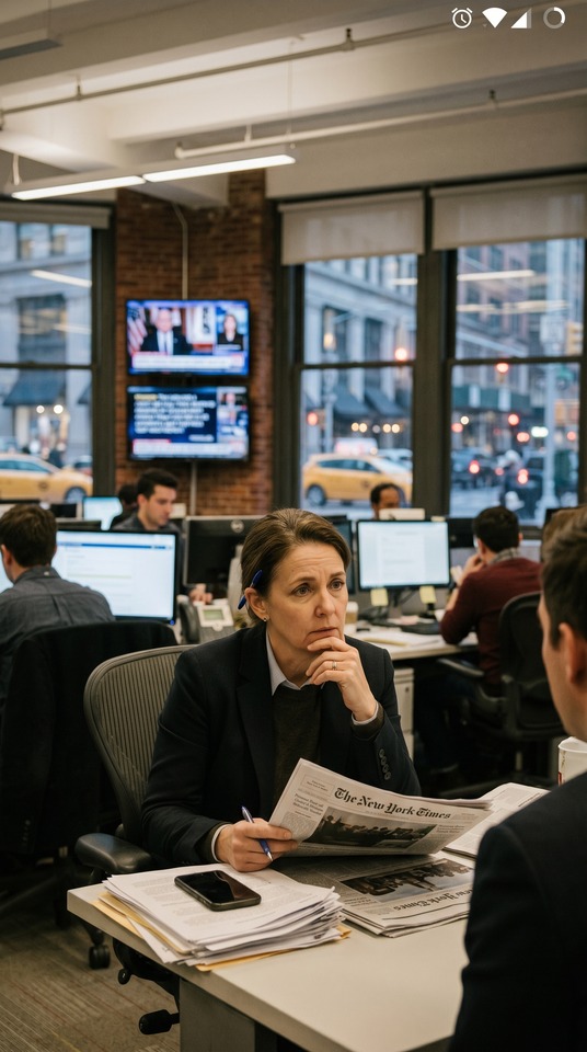 New York Times Newsroom Scene - 4K Wallpaper