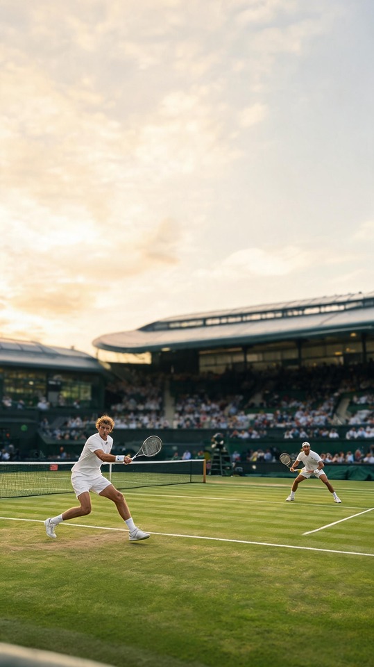 Alexander Bublik & Taylor Fritz Wimbledon Match - 4K Background