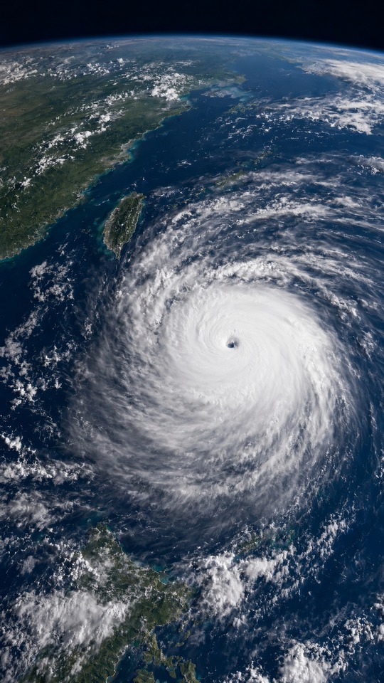 Typhoon Bavi Satellite Forecast & Prediction - 4K Wallpaper
