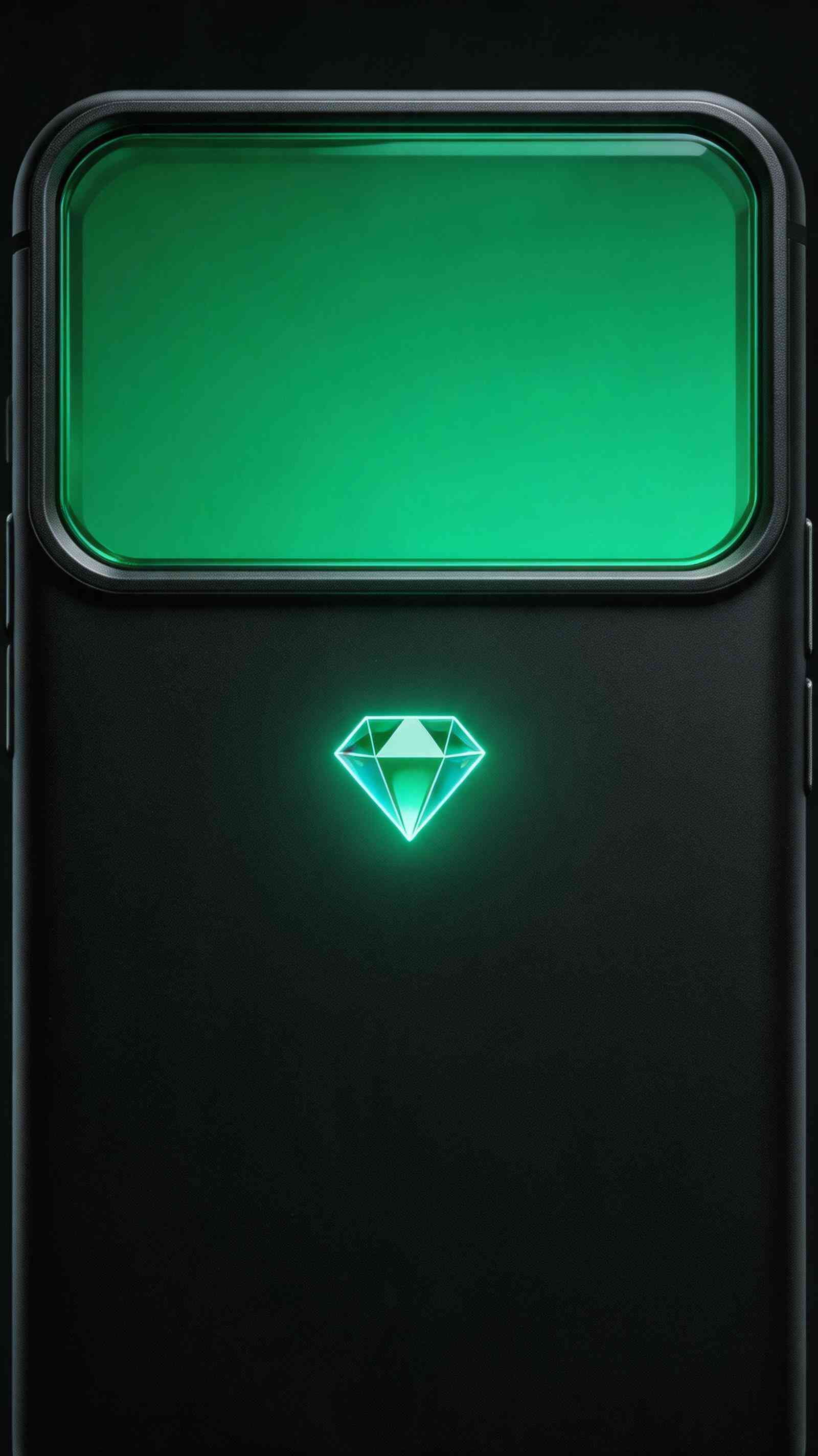Emerald Glowing Diamond Tech - 4K Wallpapers