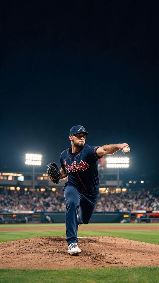 Raisel Iglesias Bravos de Atlanta - Fondo 4K para Celular