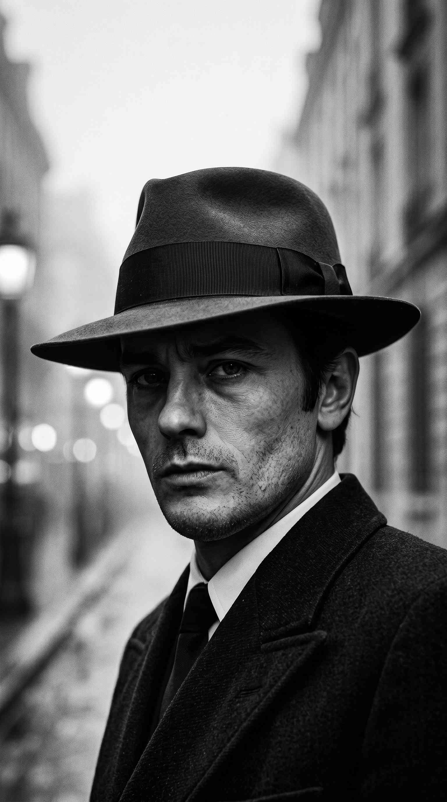 Alain Delon Retrato Noir - Fondos de Pantalla 4K