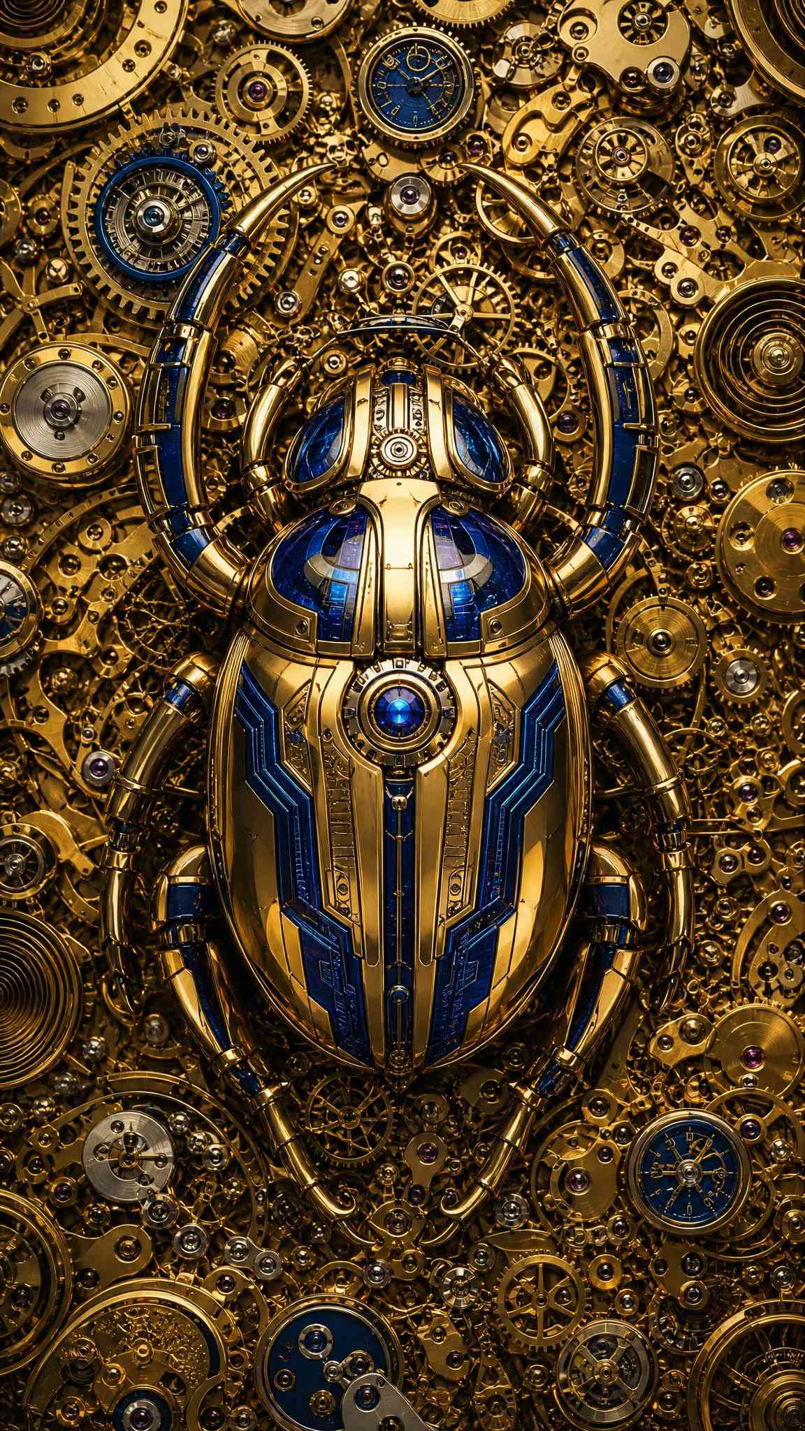 Mechanical Scarab Steampunk - 4K Wallpaper