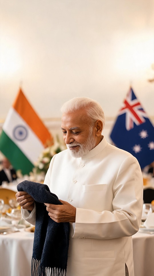 Narendra Modi Muffler Story - 4K Phone Background