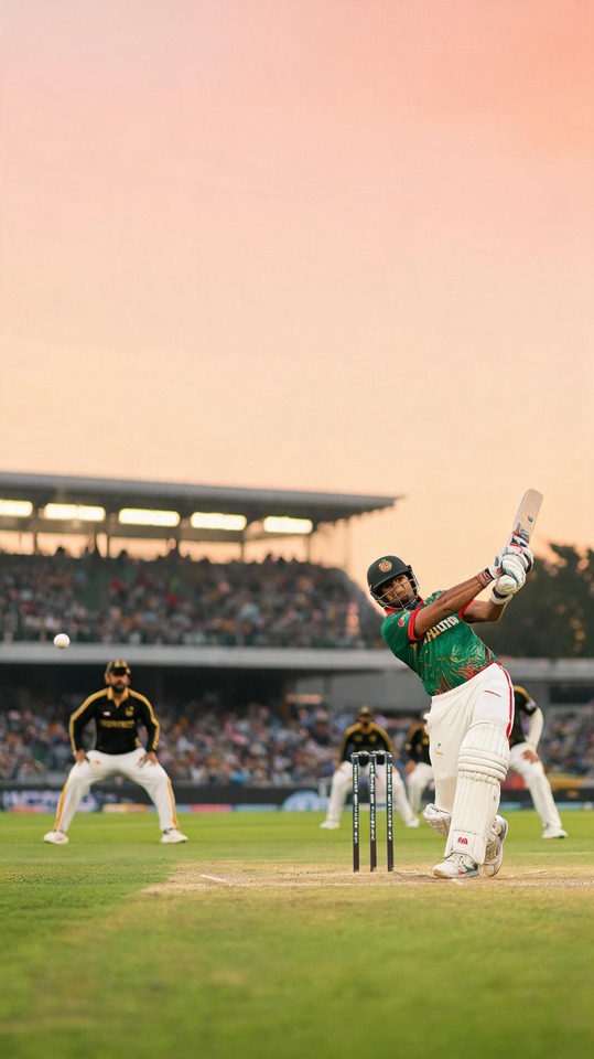Zimbabwe vs Bangladesh T20I Action - 4K Wallpapers