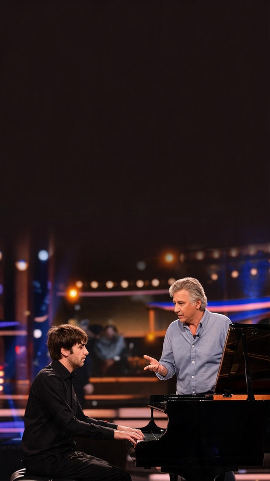 Nagui and Maestro Jonathan - 4K Phone Background