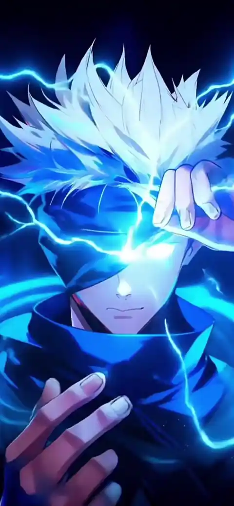 Gojo Satoru Electricidad Azul - Fondo en Movimiento