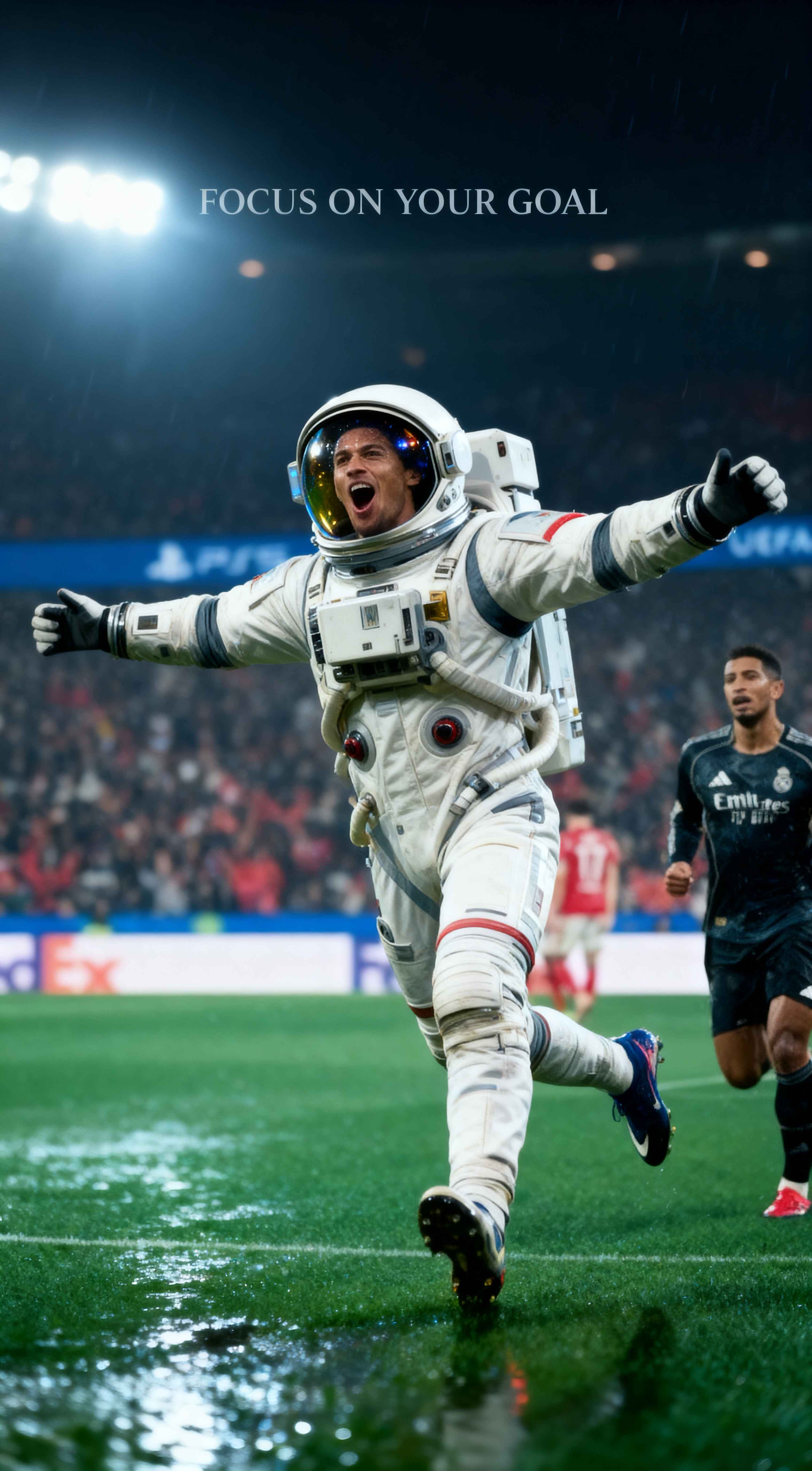 Astronaut Soccer Player Motivational - 4K Wallpapers