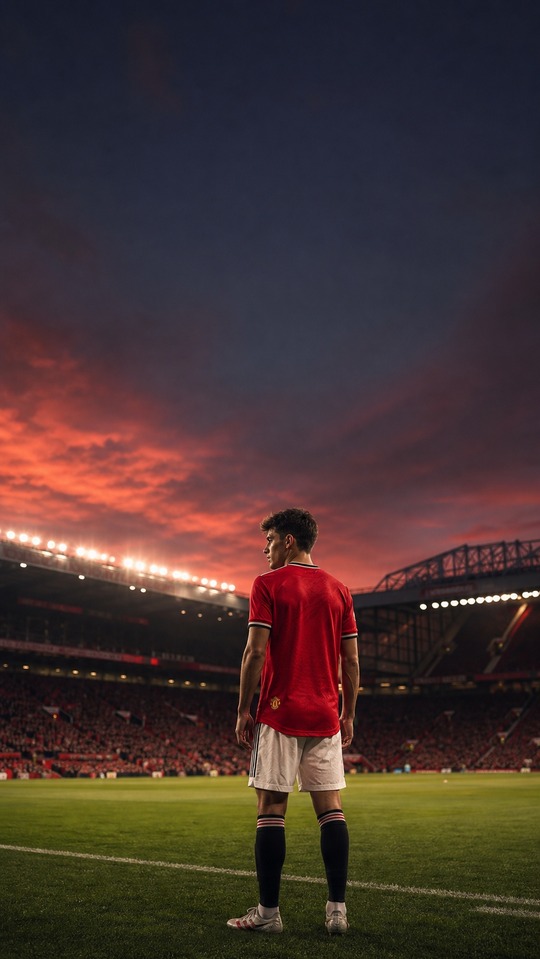 Manchester United 26 27 Home Kit - 4K Phone Wallpaper