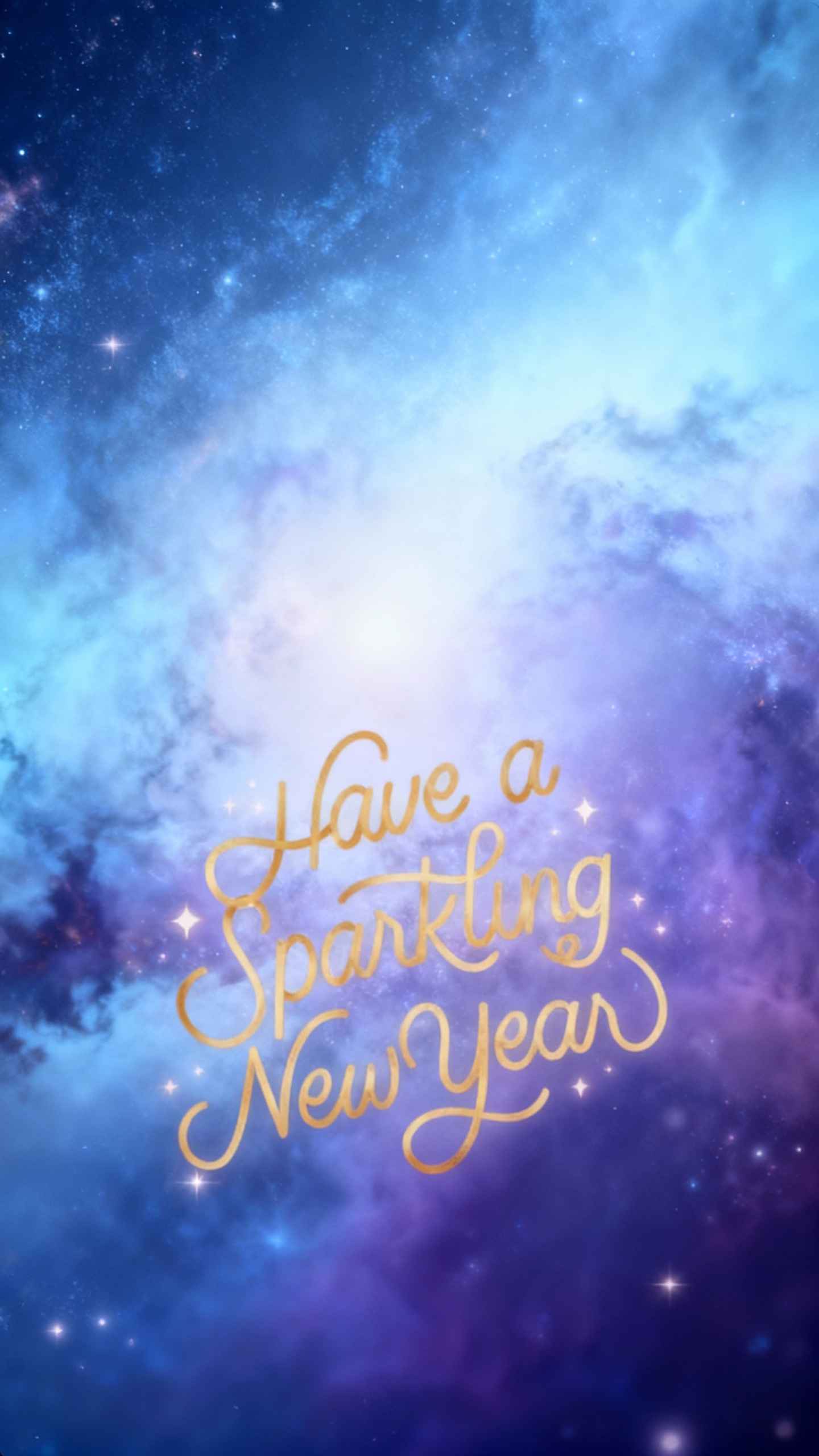 Neujahr Galaxie Nebel - 4K Wallpaper