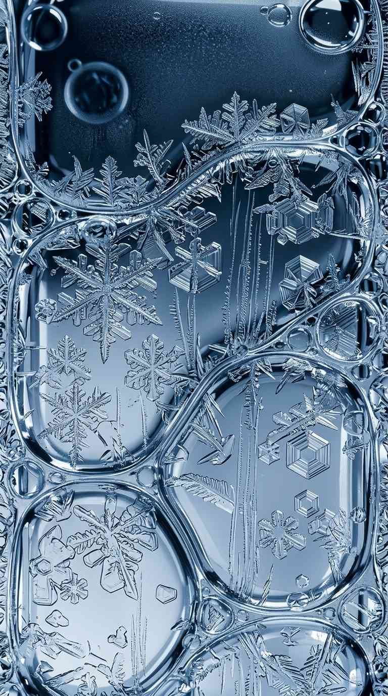 Eiskristalle Makro - 4K Hintergrundbild