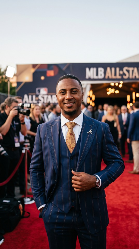 Ozzie Albies MLB All-Star Fashion - 4K Background