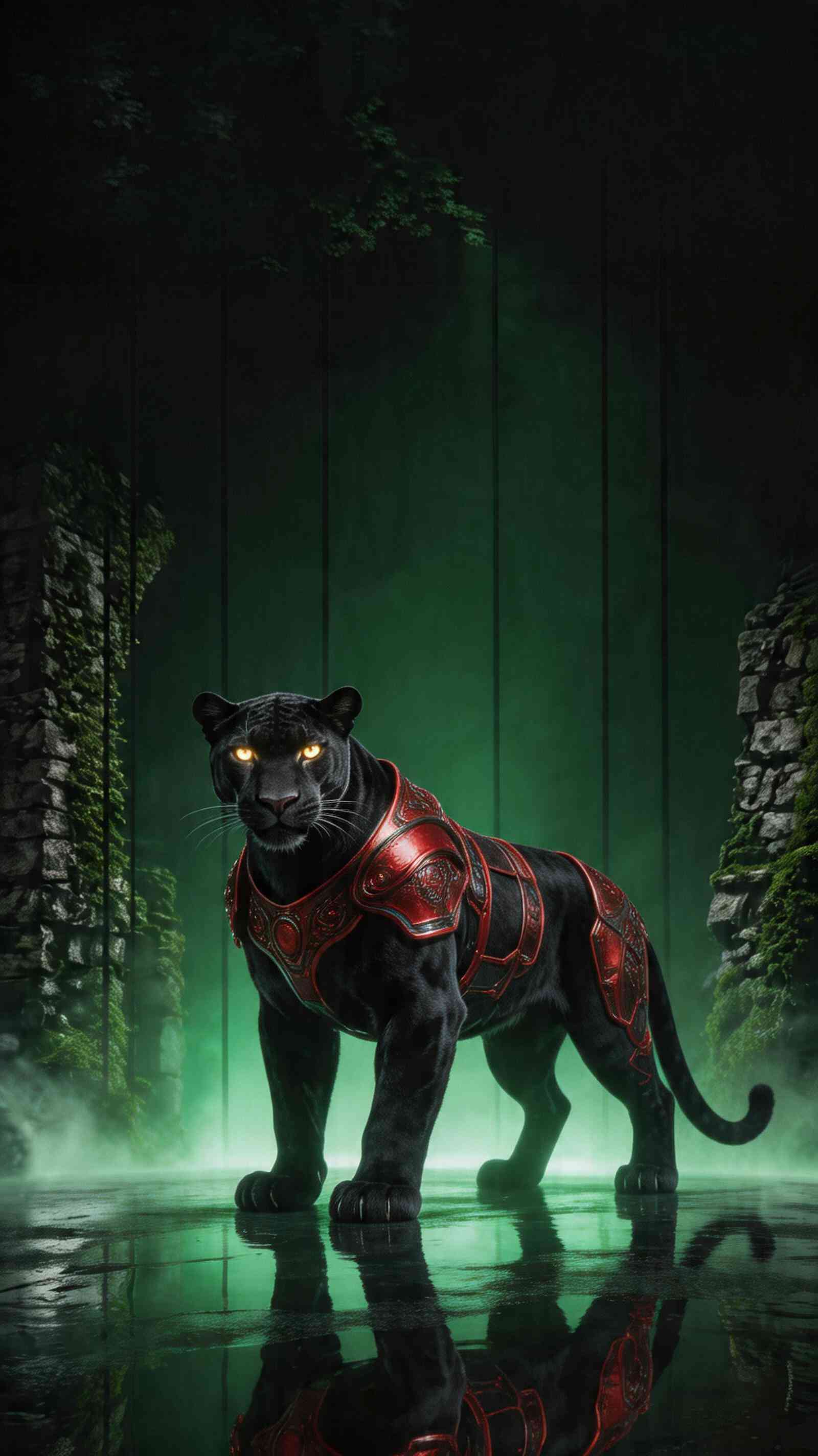 Armored Black Panther Fantasy - 4K Wallpaper