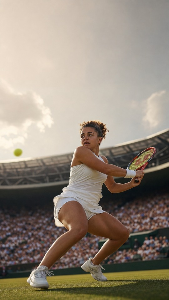Jasmine Paolini Tennis Action - 4K Background