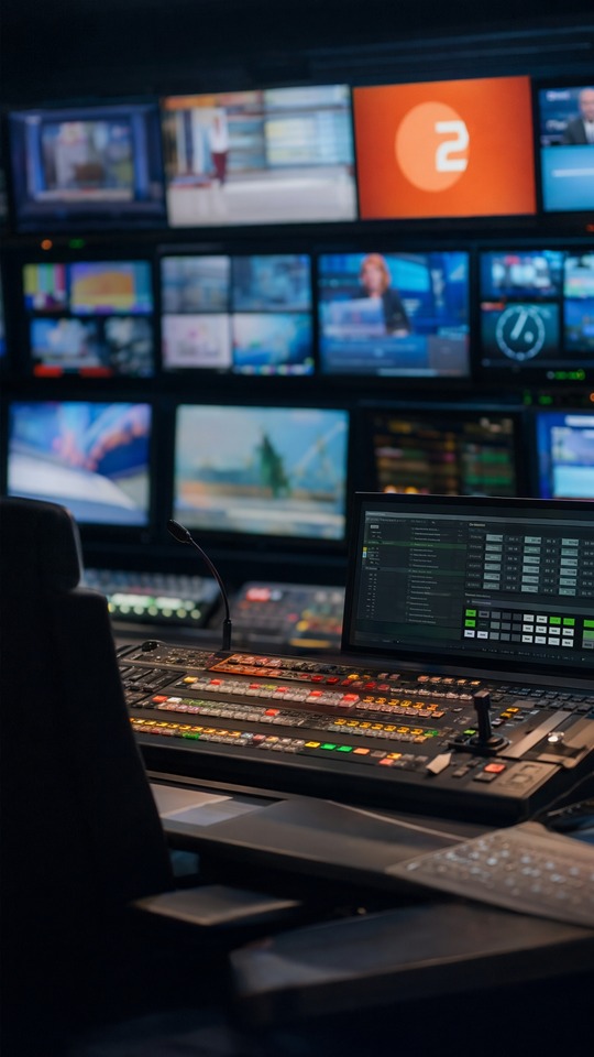 Sondersendung Newsroom Studio - 4K Hintergrundbilder