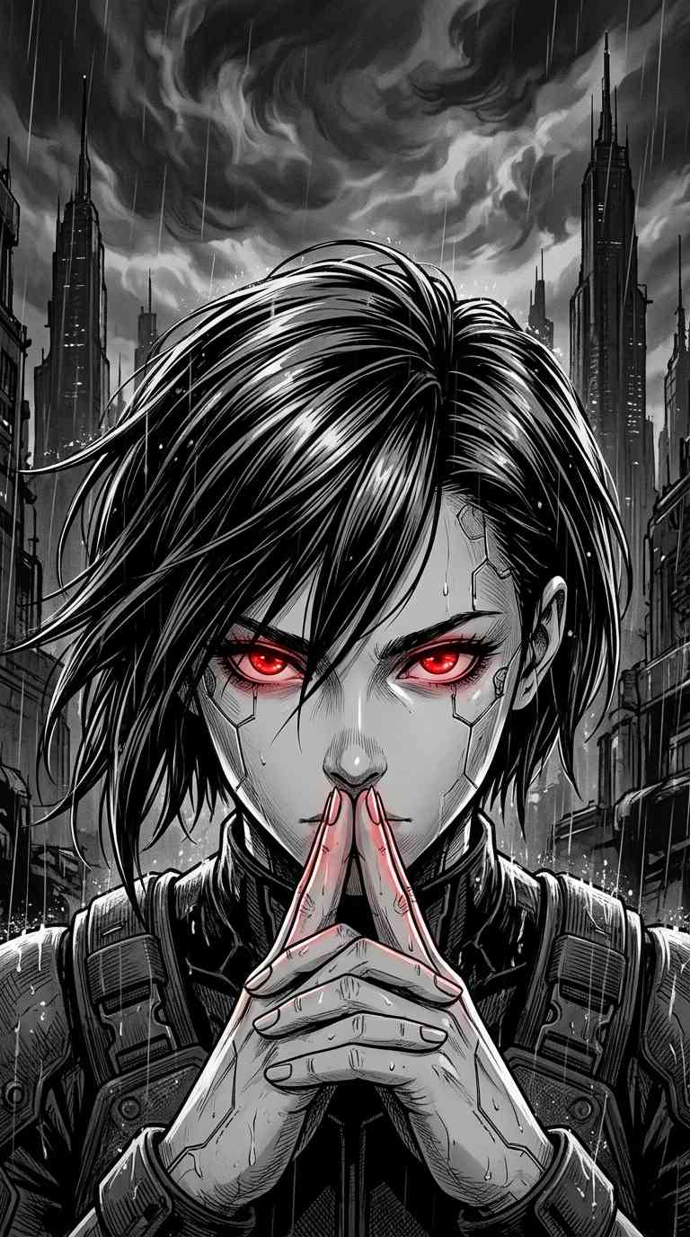 Chica Cyborg Cyberpunk Arte Manga - Fondos HD