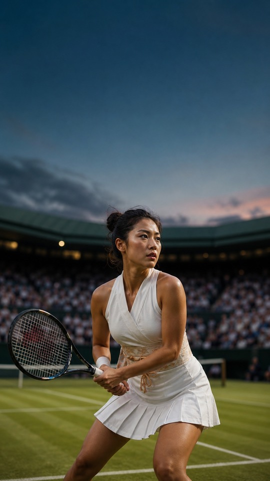 Naomi Osaka Wimbledon con Kimono Obi - Fondo 4K