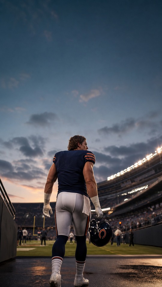 Chicago Bears Cinematic Realistic Theme - 4K Wallpaper