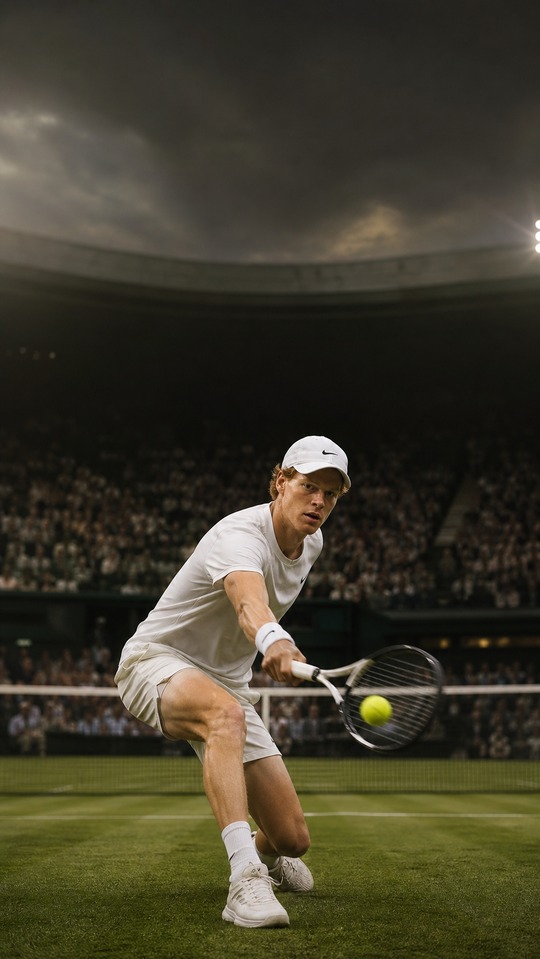 Jannik Sinner Tennis Action - 4K Mobile Wallpaper