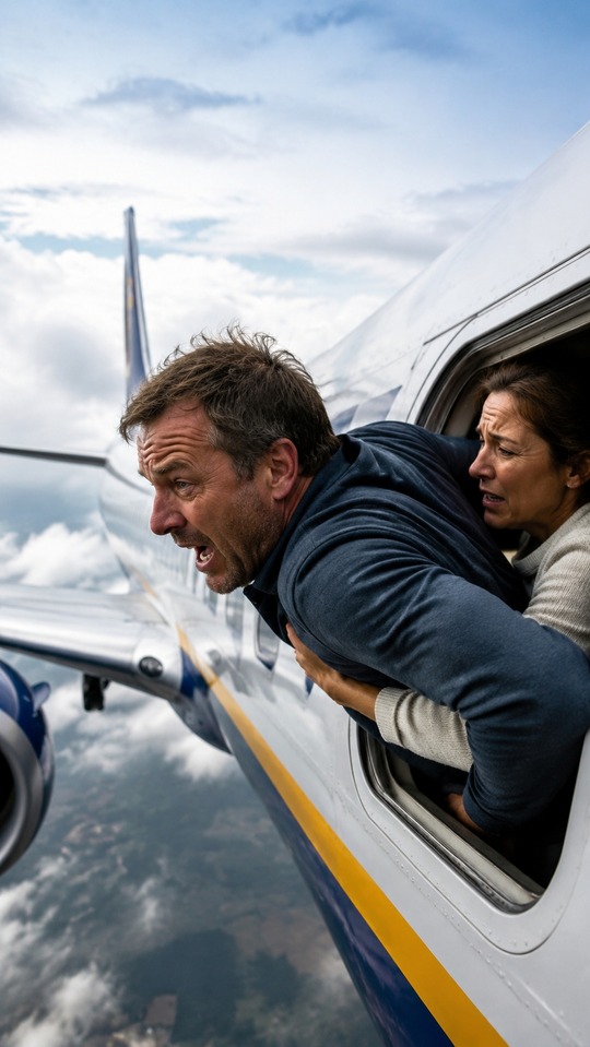 Passagier Emergency Airplane Scene - 4K Wallpaper