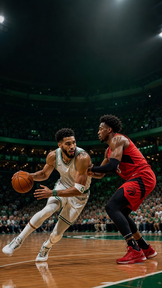Boston Celtics vs Toronto Raptors - 4K Phone Wallpaper