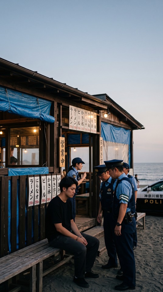 Japanese Influencer Arrest at Beach Hut - 4K Wallpaper