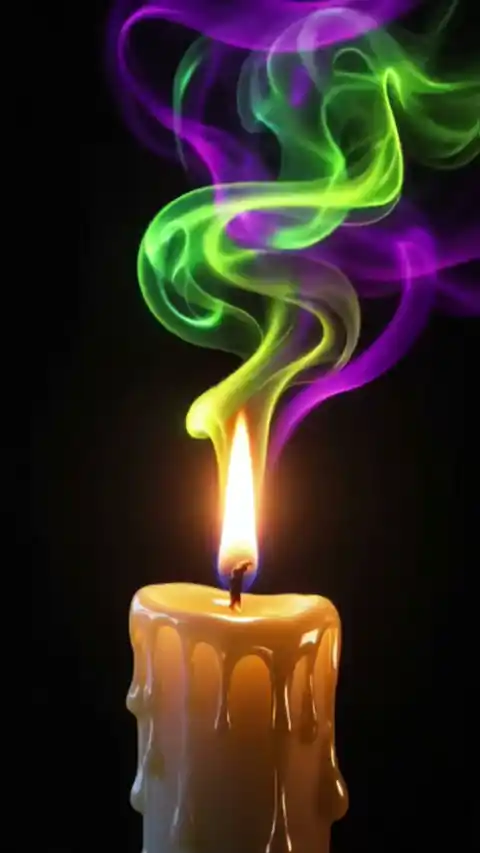 Neon Smoke Candle - Live Wallpaper