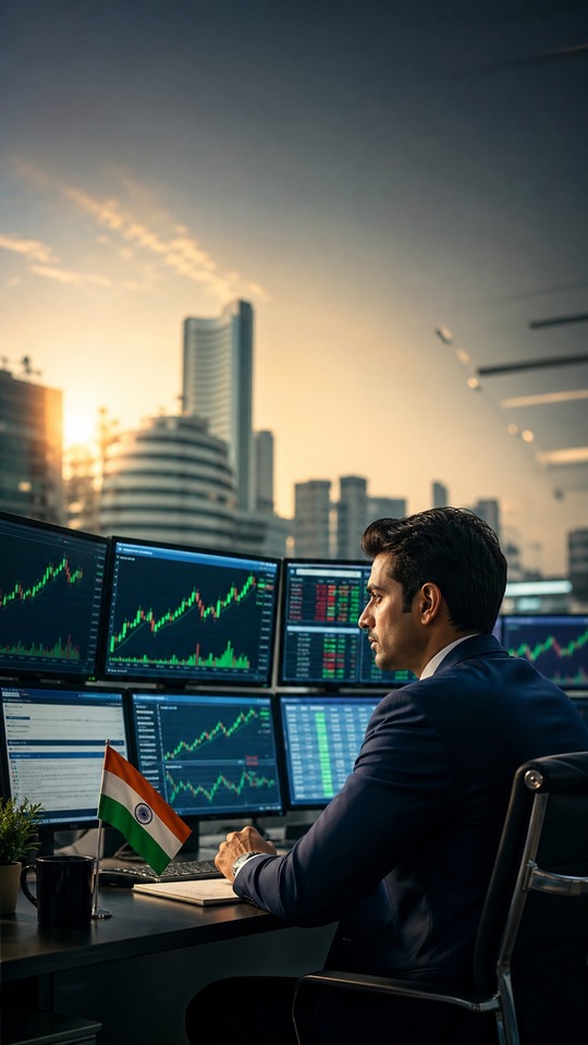 Bajaj Broking Station de Trading - Arrière-plan 4K