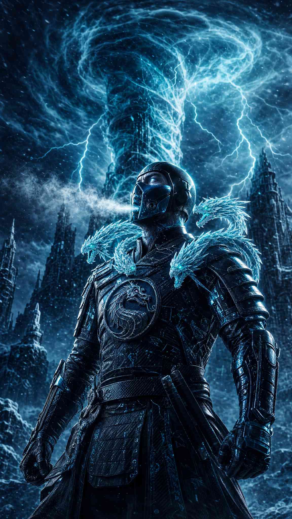 Sub-Zero Ice Dragon - 4K Phone Wallpaper