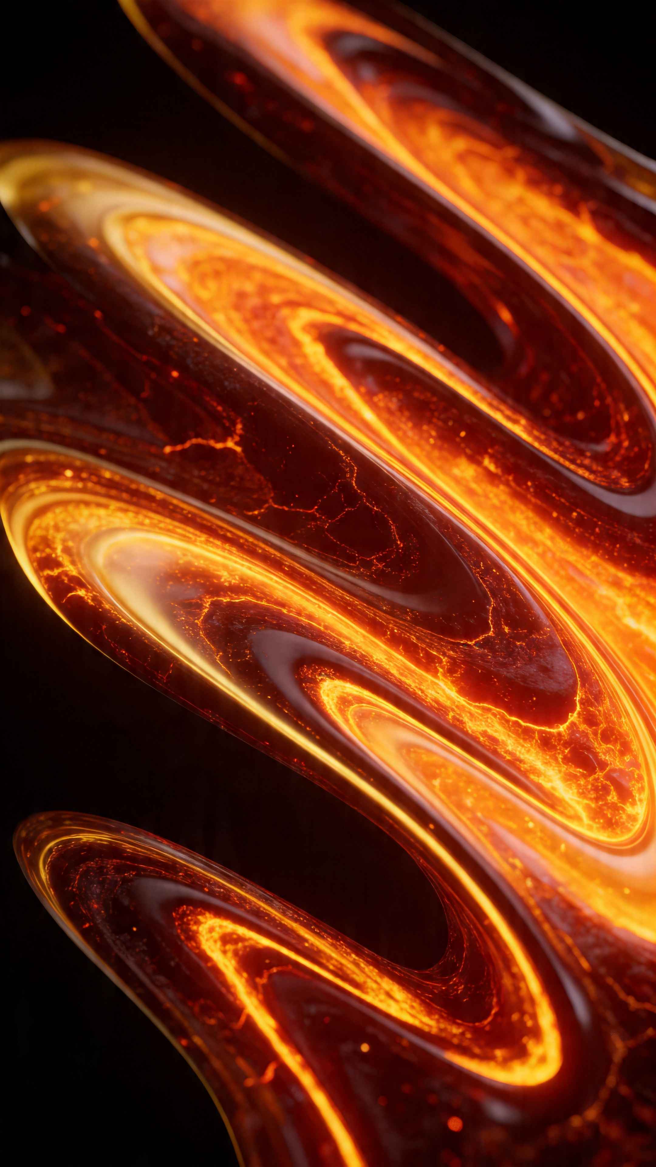 Molten Lava Abstract Fluid - 4K Wallpaper