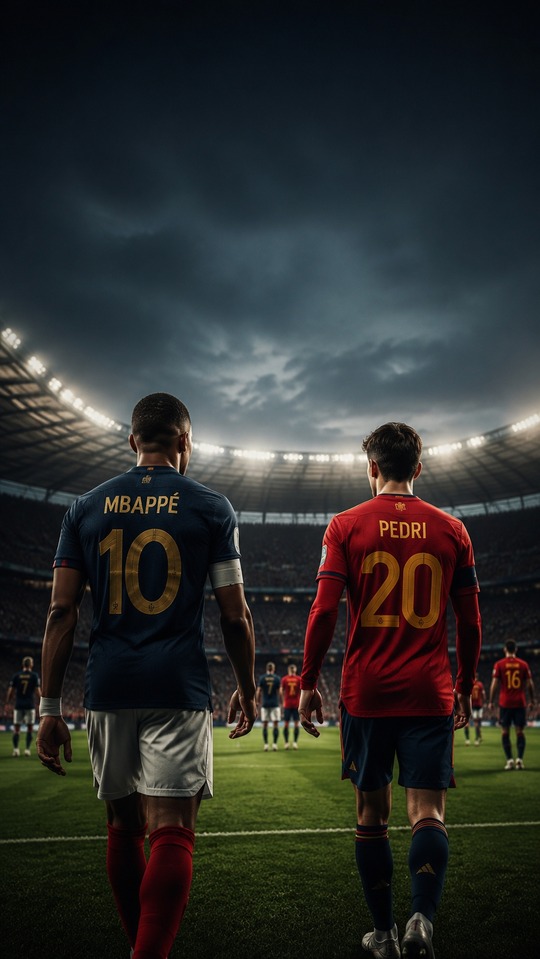 France vs Espagne - Fond d'Écran Football Cinématique 4K