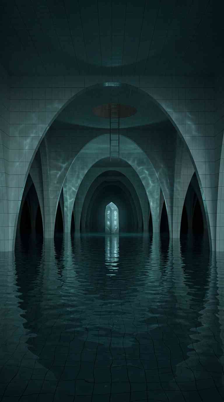Glowing Crystal Liminal Pool - 4K Wallpapers