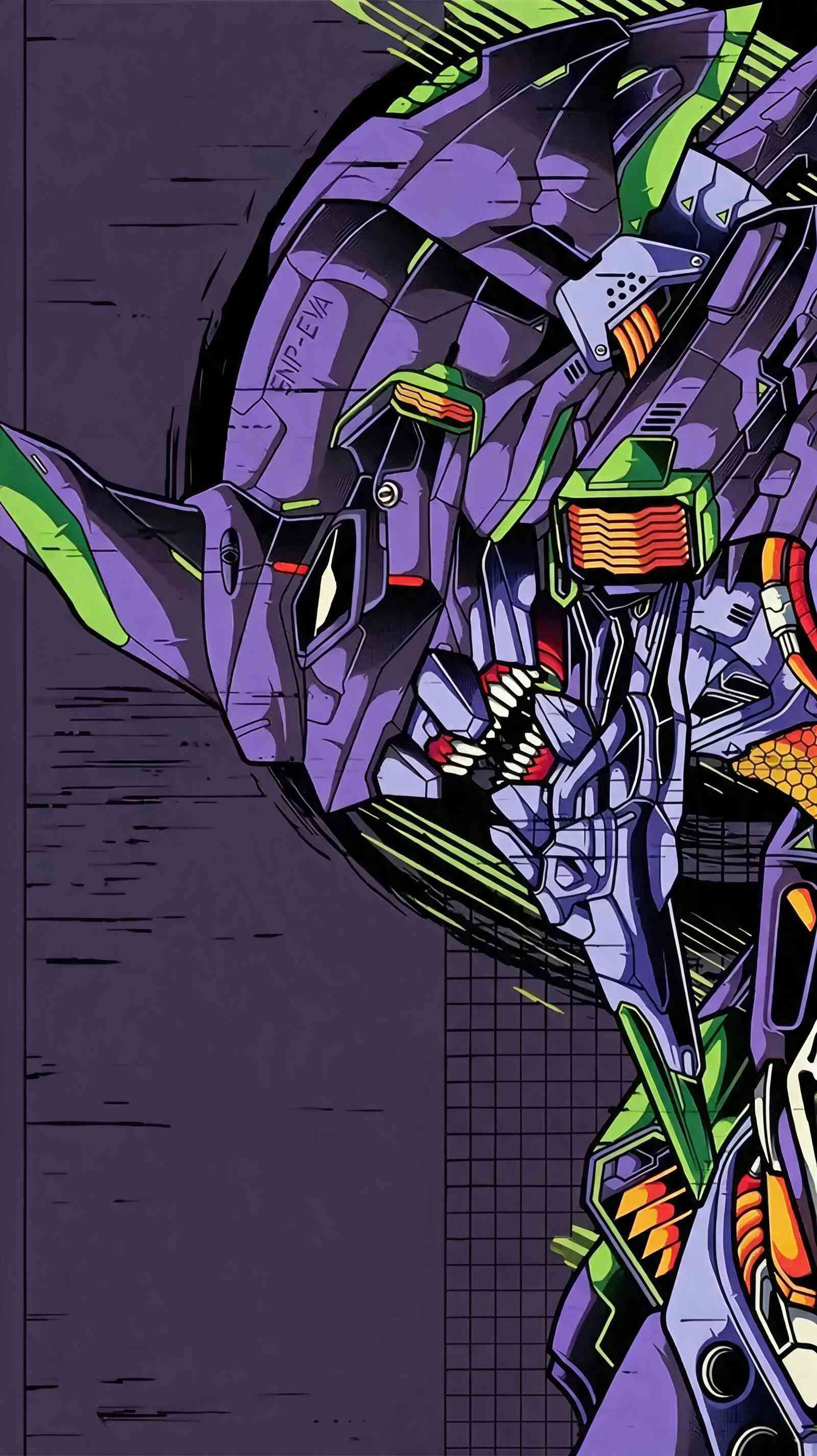 新世紀福音戰士EVA-01 4K手機鎖屏桌布
