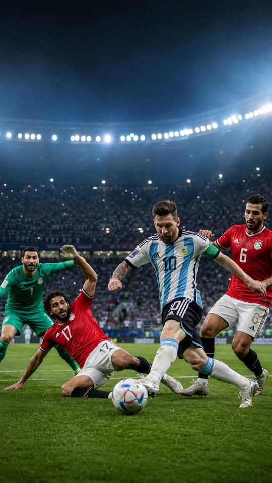 Coupe du Monde : Duel Messi vs Salah - Fonds d'écran 4K