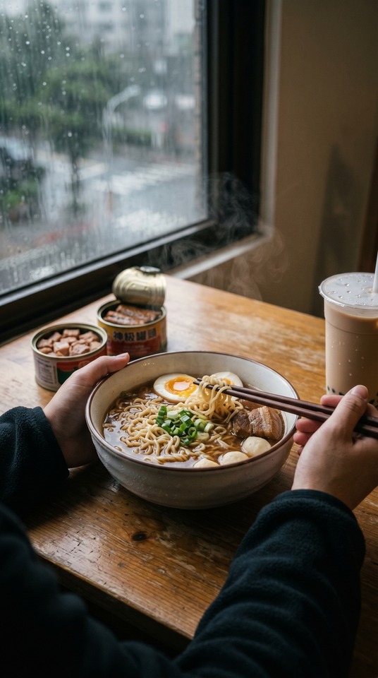 Instant Noodles Ramen Cinematic Realism - 4K Wallpaper