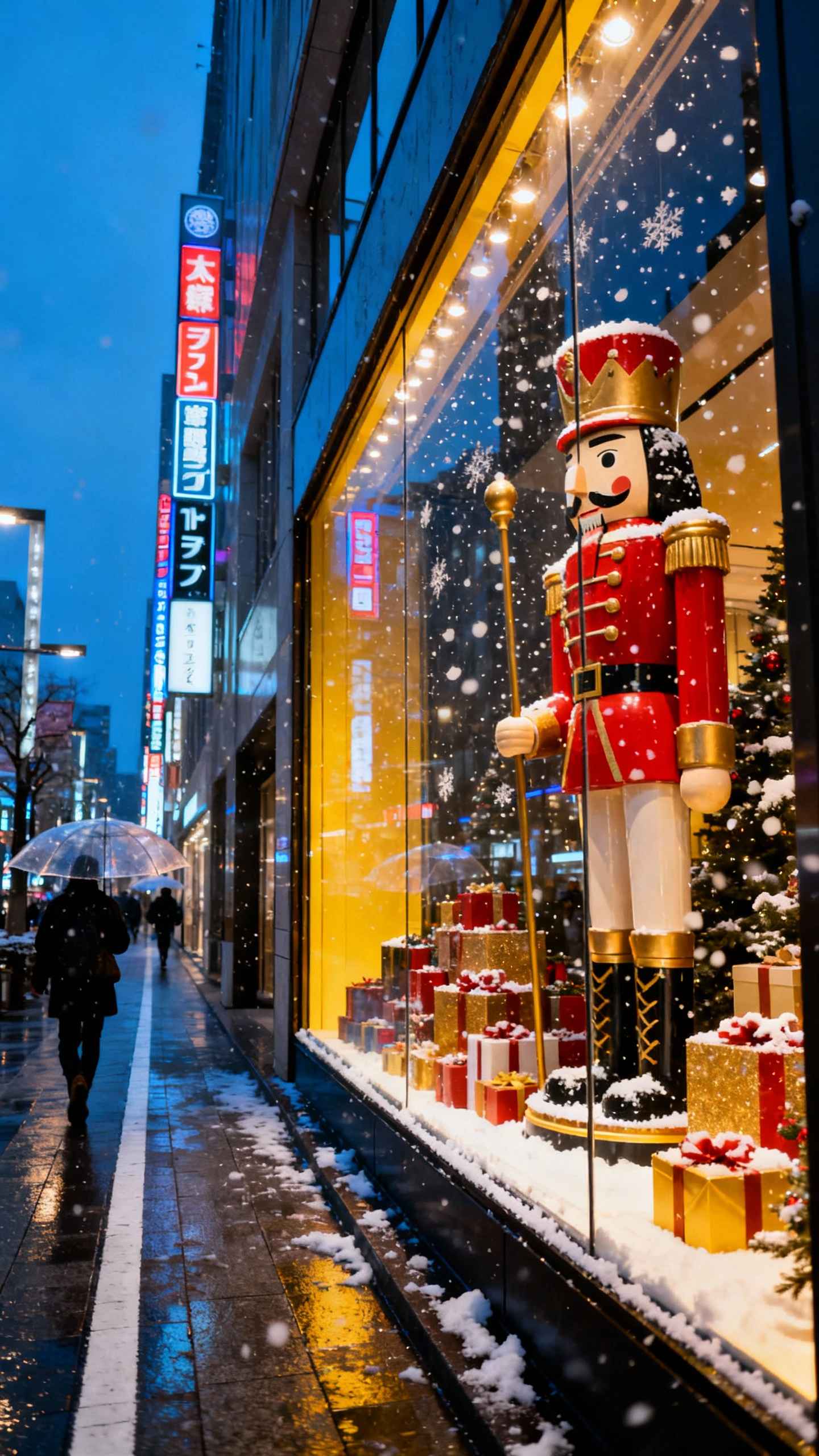 クリスマス くるみ割り人形 東京の街 - 4K壁紙