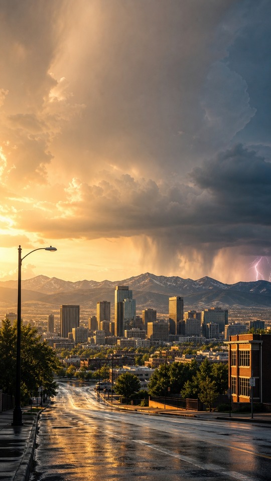 Denver Weather Stormy Skyline - 4K Wallpaper